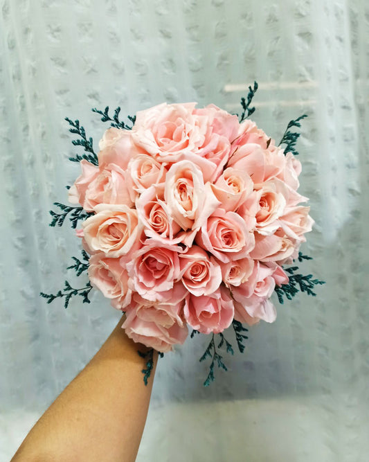 Peach Accent Bridal Bouquet