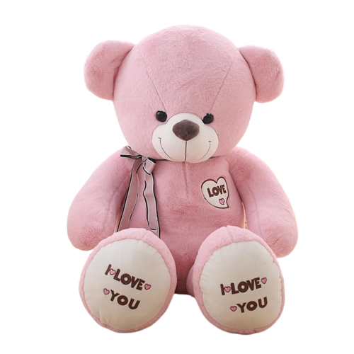 Bear - 5FT PINK ILY FOOT PRINTED