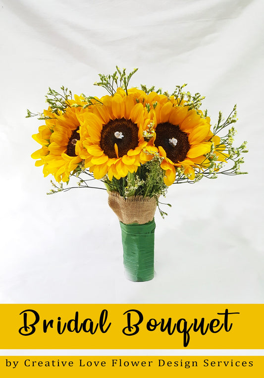 Bridal - Sunflower Stargazed Bouquet