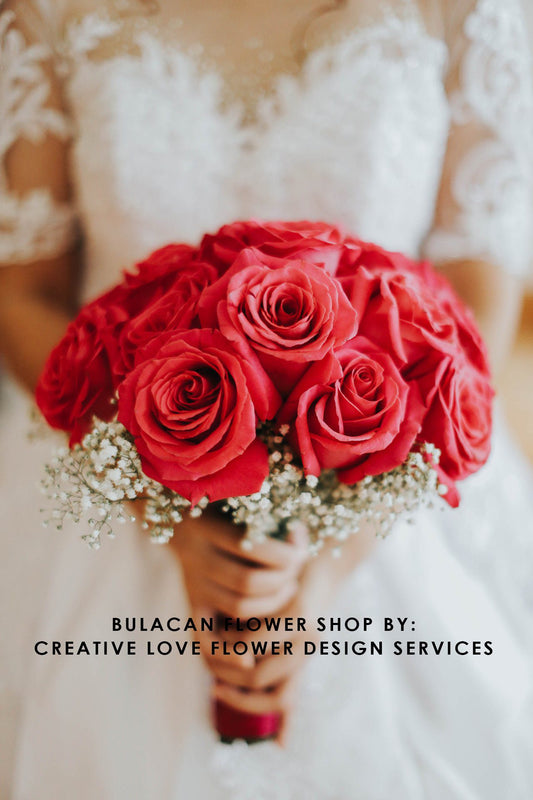 Imported Red Ecuadorian Roses - Bridal Bouquet