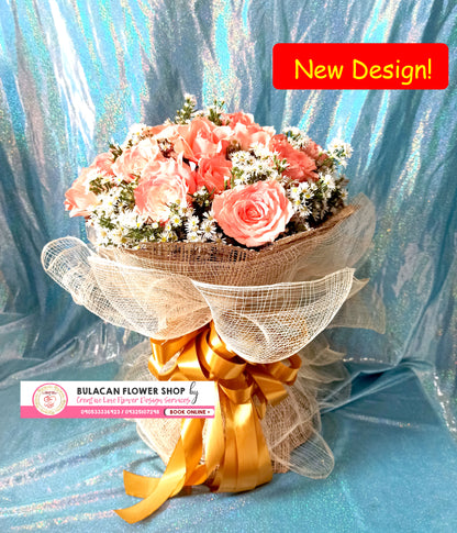 1 dozen - Coral Spray Fairy Bouquet